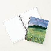 Flower Field Landscape Spiral Notitieboek (Binnen)