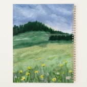 Flower Field Landscape Spiral Planner (Achterkant)