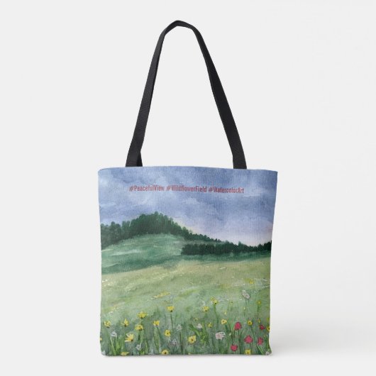 Flower Field Landscape  Tote Bag (Achterkant)