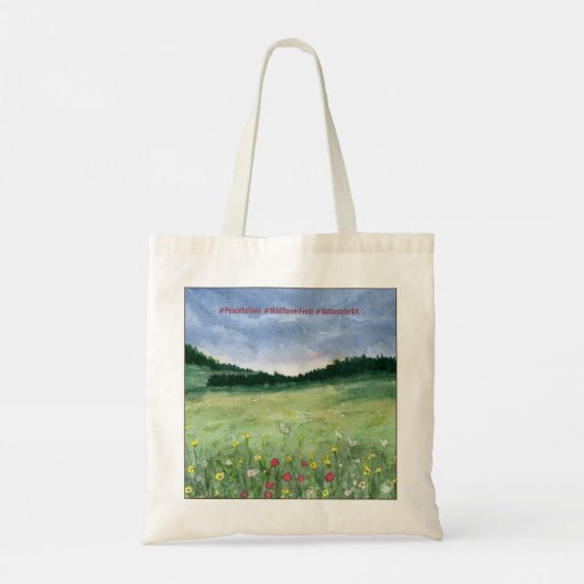 Flower Field Landscape  Tote Bag (Achterkant)