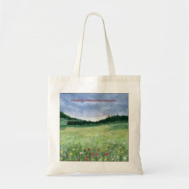 Flower Field Landscape  Tote Bag