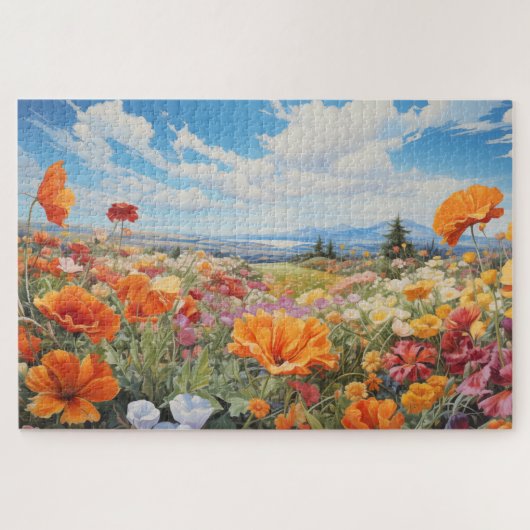 Flower Field puzzel, 1014 stuks. 30"x20" Legpuzzel (Horizontaal)
