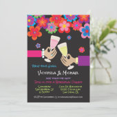 Flower Fiesta Toast repetitie diner Kaart (Staand voorkant)