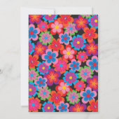 Flower Fiesta Toast repetitie diner Kaart (Achterkant)