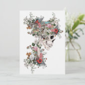 Flower-filled Skeleton Kaart (Staand voorkant)