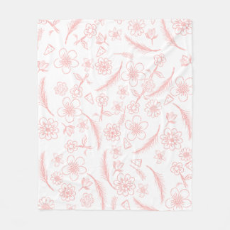 flower fleece deken