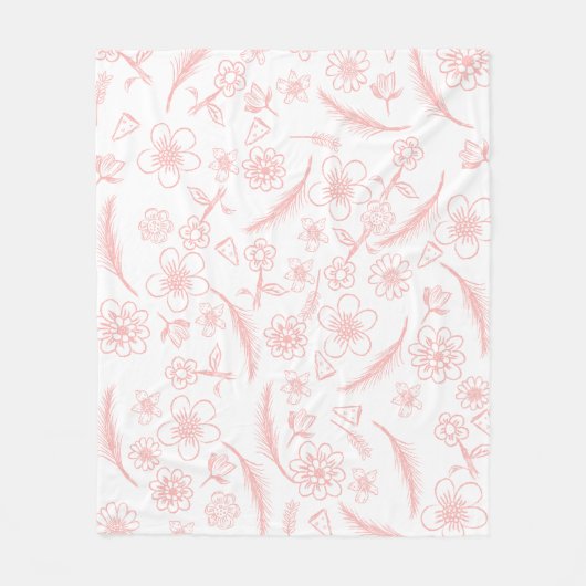 flower fleece deken (Voorkant)