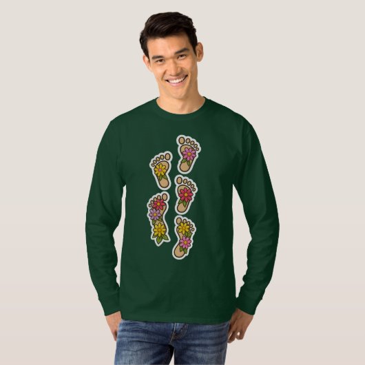 Flower Footprints – Walk in Beauty and Joy T-shirt (Voorkant volledig)
