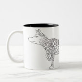 Flower Fox Tweekleurige Koffiemok (Links)