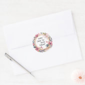 Flower Frame 3 Ronde Sticker (Envelop)
