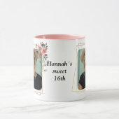 flower frame photo mok (Midden)