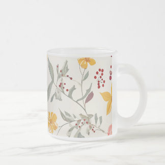 Flower Frosted Glass Mok