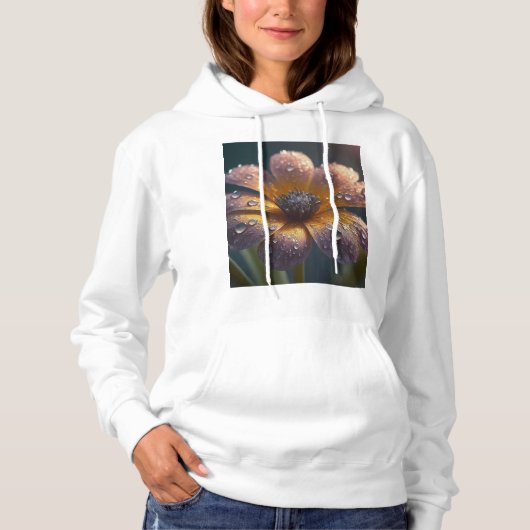 Flower" Full-Sleeve Hoodie voor Vrouwen (Voorkant)