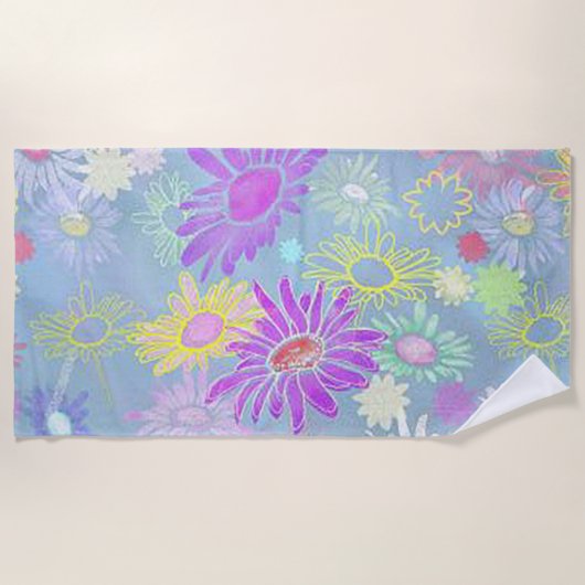 Flower Fun Strandlaken (Voorkant)