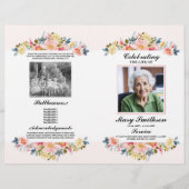 Flower Funeral Order Service Viering van het leven Flyer (Voorkant)