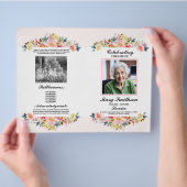 Flower Funeral Order Service Viering van het leven Flyer (Hand)