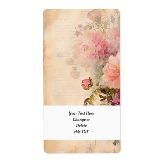 Flower Garden 403a Rustieke Rozen Etiket (Voorkant)