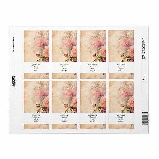 Flower Garden 403a Rustieke Rozen Etiket (Full Sheet)
