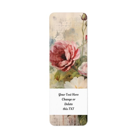 Flower Garden 404b Rozen knoppen Etiket (Voorkant)