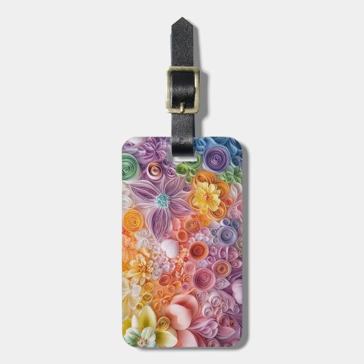 Flower Garden bagagelabel (Voorkant verticaal)