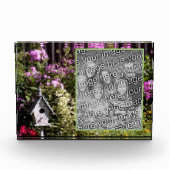 Flower Garden Bird House Painting Voeg uw Fotoblokken (Voorkant)