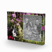 Flower Garden Bird House Painting Voeg uw Fotoblokken (Rechts)