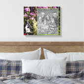 Flower Garden Birdhouse Art Creëer Uw eigen foto Canvas Afdruk (Insitu (Slaapkamer))