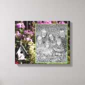 Flower Garden Birdhouse Art Creëer Uw eigen foto Canvas Afdruk (Voorkant)