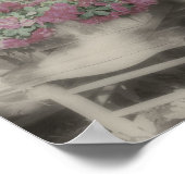 Flower Garden Chair Gedeeltelijke kleur Poster (Hoek)