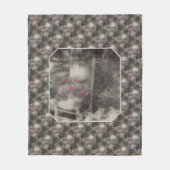 Flower Garden Chair Nature Pattern Vintage Fleece Deken (Voorkant)