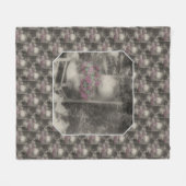 Flower Garden Chair Nature Pattern Vintage Fleece Deken (Voorkant (Horizontaal))