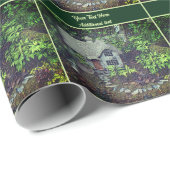 Flower Garden Cottage gepersonaliseerd Cadeaupapier (Rol Hoek)