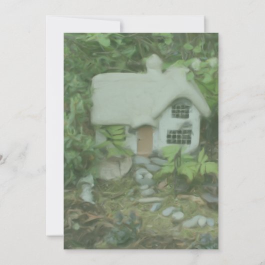 Flower Garden Cottage Painting Party Kaart (Achterkant)