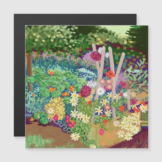 Flower Garden digital art print (Voorkant / Achterkant)