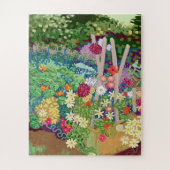 Flower Garden digital art print Legpuzzel (Verticaal)