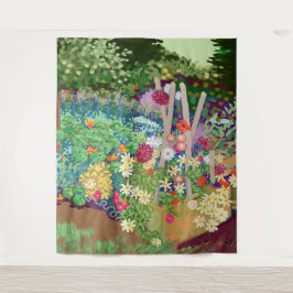 Flower Garden digital art print Wandkleed