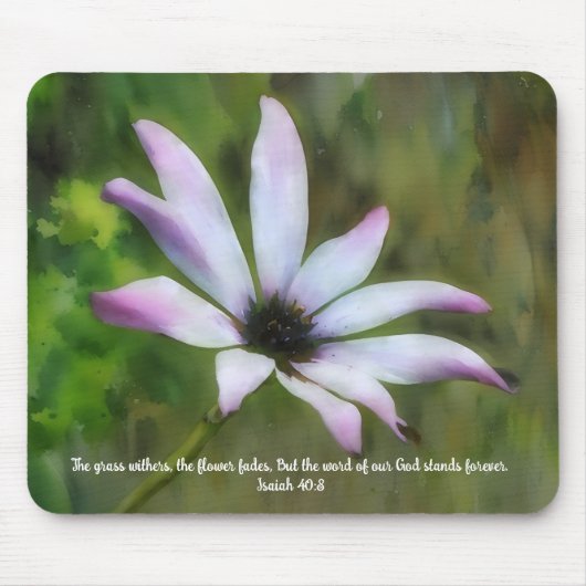 Flower Garden Faith Bible Verse Mouse Pad Muismat (Voorkant)