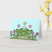Flower Garden Frog T-shirts en geschenken Kaart (Gele Bloem)