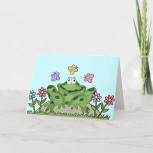 Flower Garden Frog T-shirts en geschenken Kaart