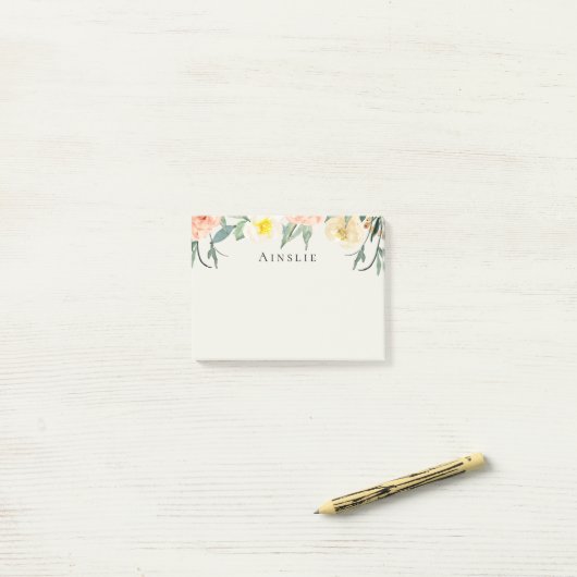 Flower Garden gepersonaliseerde Post-it Notes (Op bureau)