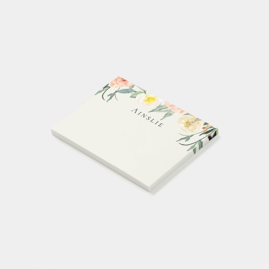 Flower Garden gepersonaliseerde Post-it Notes (Schuin)