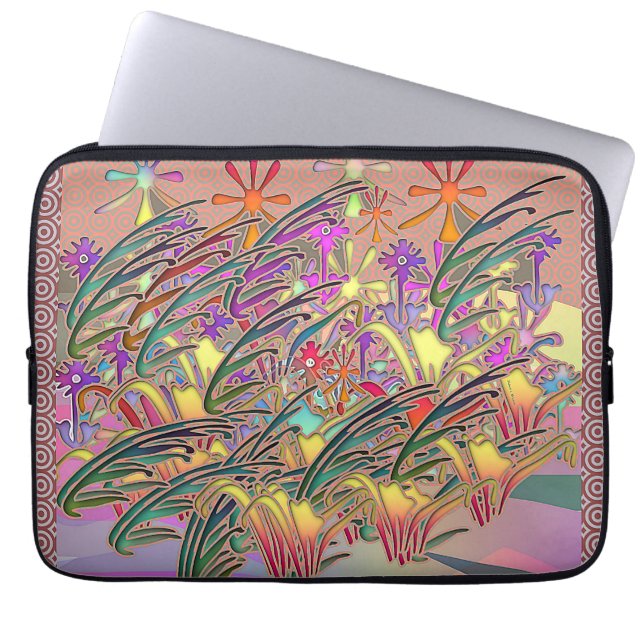 Flower Garden Gift Laptop Sleeve (Voorkant)