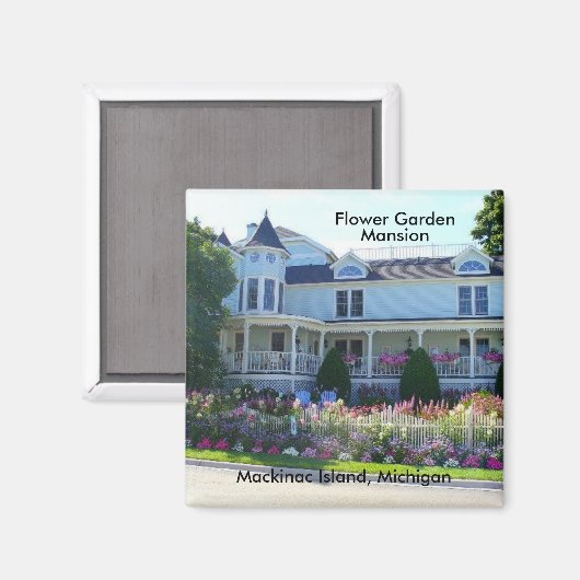 Flower Garden Mansion, Mackinac Island, Michigan Magneet (Voorkant / Achterkant)