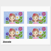 Flower Garden Meisje grote sticker (Vel)