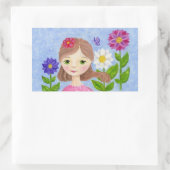 Flower Garden Meisje grote sticker (Tas)