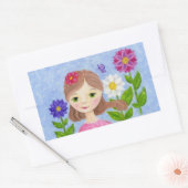 Flower Garden Meisje grote sticker (Envelop)