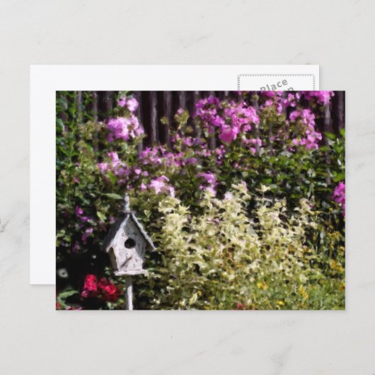 Flower Garden Pastel Painting Personalized Briefkaart (Voorkant / Achterkant)
