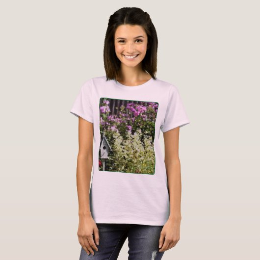 Flower Garden Pastel Painting T-shirt (Voorkant volledig)