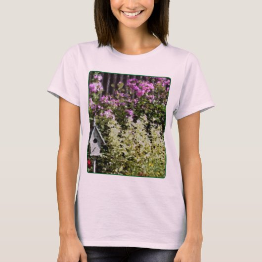 Flower Garden Pastel Painting T-shirt (Voorkant)