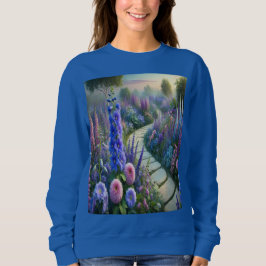 Flower Garden Path Blauw Sweatshirt